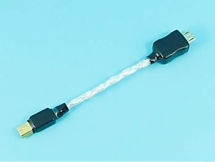 10 см мини USB к микро аудиофил HiFi чистый серебряный кабель OTG аудио кабель|silver cable|usb