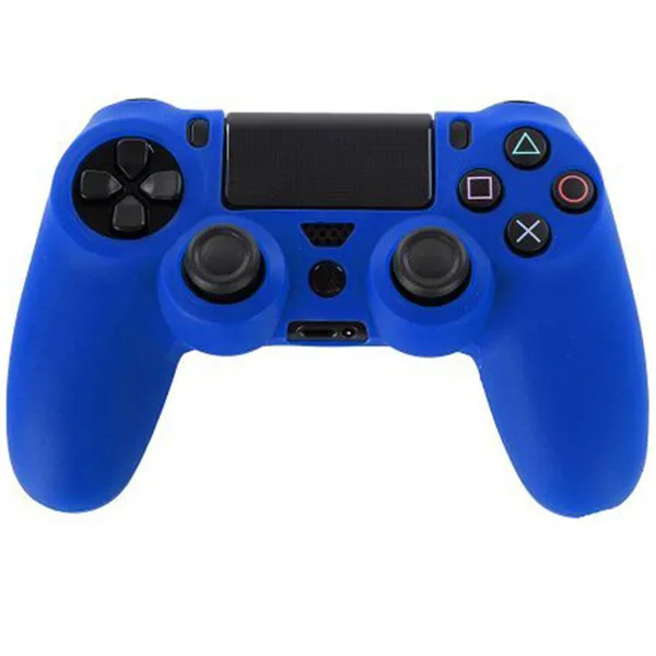 Синий Для PS4 sony Playstation 4 Тонкий чехол для контроллера силиконовый мягкий гибкий гелевый резиновый чехол аксессуар для контроллера видеоигр - Цвет: Синий