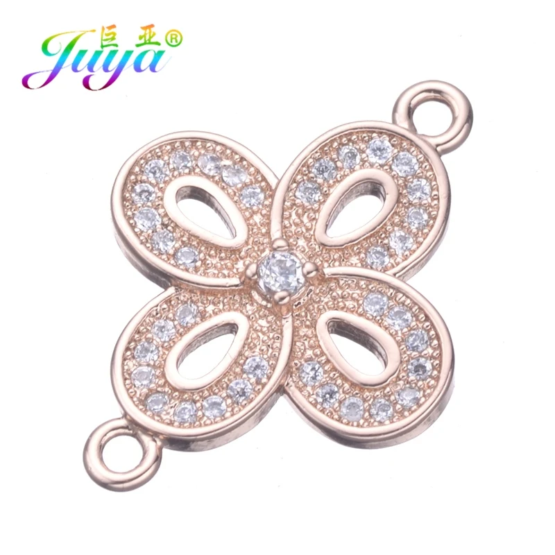 Rose Gold Juya, золото/серебро/розовое золото, китайский узел, дракон, цветок Хамса, соединитель, подвески для браслета ручной работы, серьги, аксессуары для изготовления - Цвет: Rose Gold