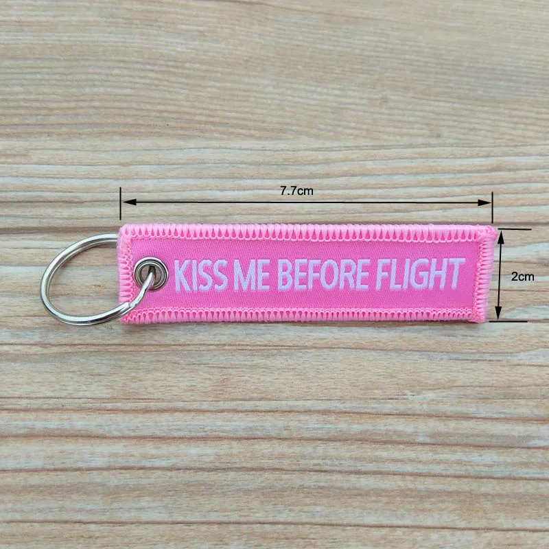 5 шт. розовые брелоки Kiss Me Before Flight 7 7*2 см бирка для багажа автомобильные подставка