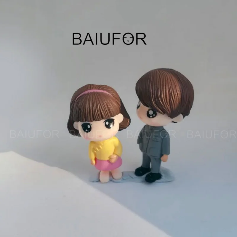 BAIUFOR Lover мультфильм пара фигурки мини сад миниатюрный Террариум суккуленты