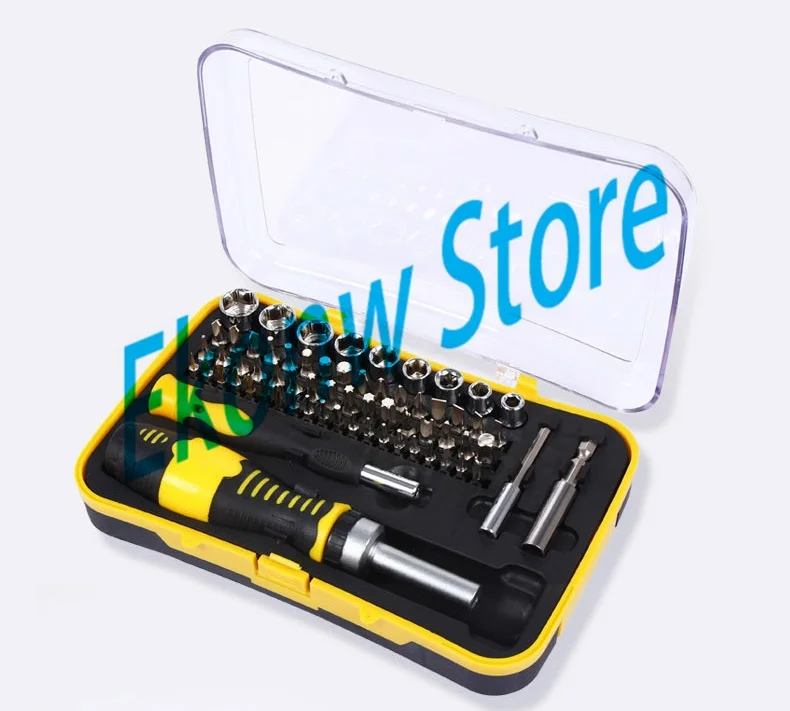65 в 1 ящик для инструментов многофункциональный Набор отверток трещотка гаечный