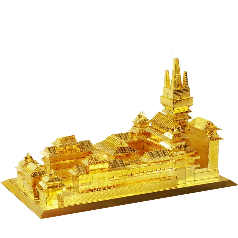 MU 3d JIN AN TEMPLE головоломка металлическая сборка модель архитектурная серия