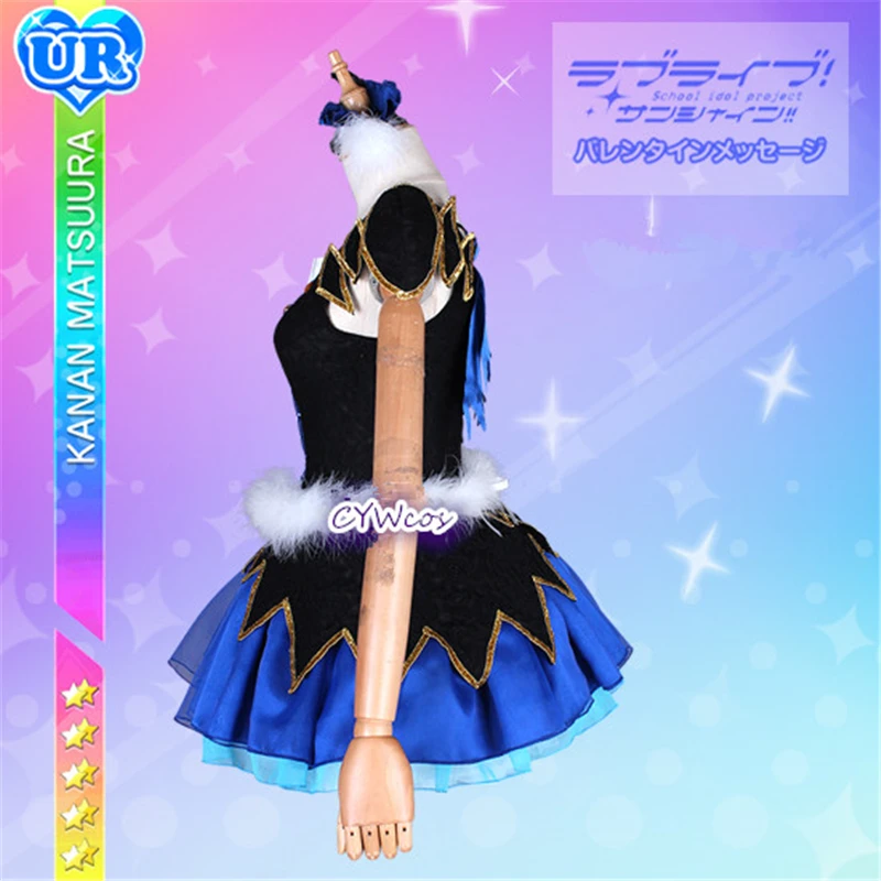 Женский костюм для косплея Love Live Sunshine Aqours синий вечевечерние НКИ|Костюмы аниме| |