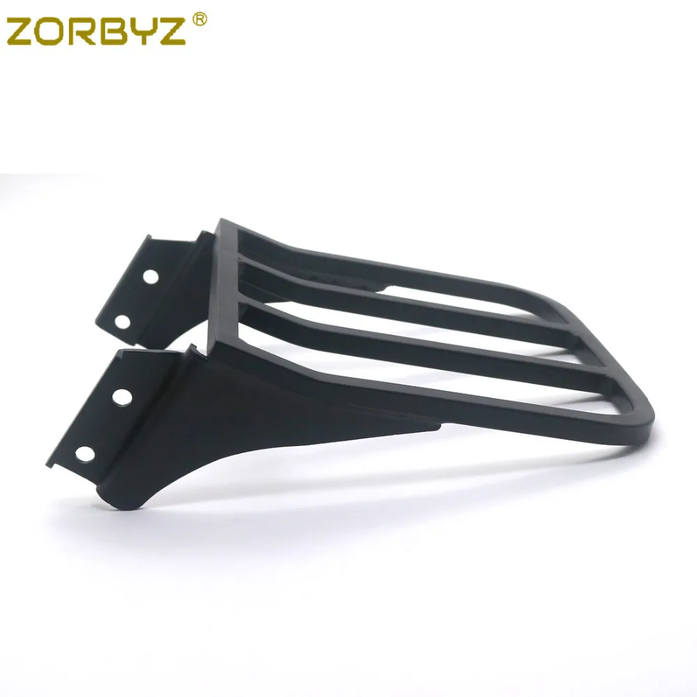 ZORBYZ мотоцикл черный/хром Sissy бар спинка багажная стойка задний Перевозчик Для Harley