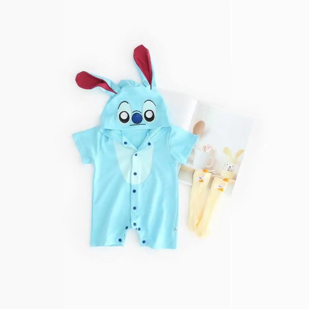 Blue Детская одежда Ropa Bebe/комбинезоны для новорожденных Костюм с шапкой в виде животного хлопковая одежда для маленьких девочек и мальчиков Одежда С Рисунком Тигра, медведя, утки, Комбинезоны - Цвет: Blue