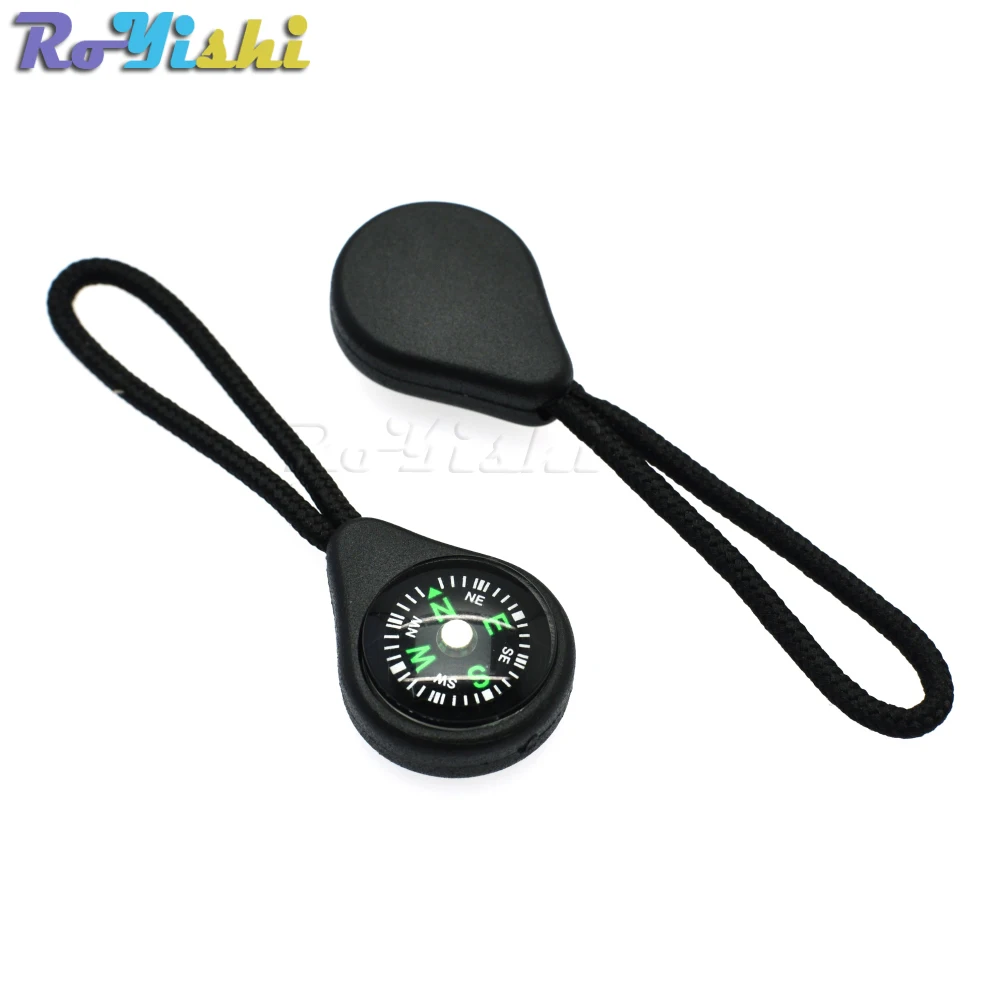 Compass-tirador de cremallera con correa para mochila, traje de gimnasio, accesorios de ropa, color negro, 1000 unids/paquete-5