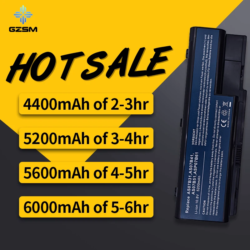 Аккумулятор HSW 5200 мАч для Acer Aspire 5230 5235 5310 5315 5330 5520 5530 AS07B31 AS07B41 AS07B51 AS07B61 AS07B71 AS07B72