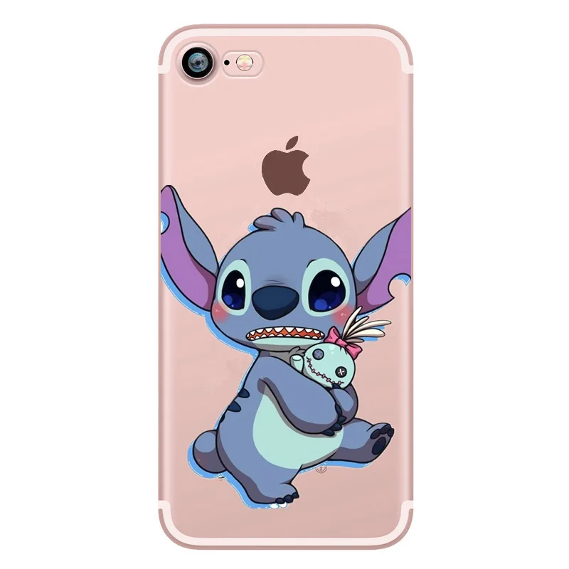 Забавный чехол Stitch для Coque Iphone 5 5S SE 6 7 8 X plus Soft TPU Phone для iphone Funda Cover на.