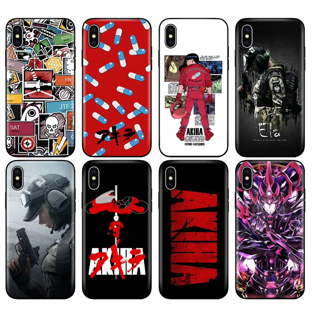 Чехол из ТПУ для iphone 5 черный силиконовый чехол 6 6s 7 8 plus x 10 XR XS 11 pro Max AKIRA Voltron Rainbow Six