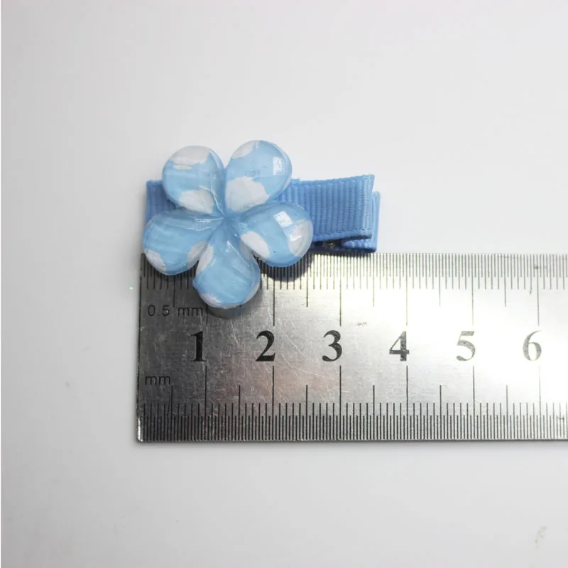 Детские пластиковые эластичные заколки для волос с цветочным принтом 4 шт./лот |