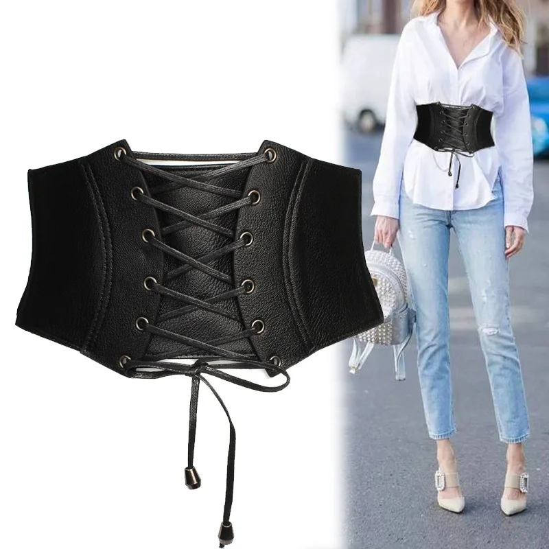 

Super Wide Waistbelt Lady 10cm Width Waistband Fashion Straps Girdles Thin Shirts Decorative Dress Waistband Elastic Belt B-9084