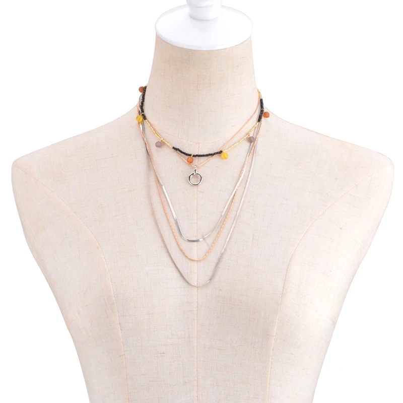 Ojshang Мода 2017 г. длинное богемное Бусины и бисер цепи кисточкой Цепочки ожерелья