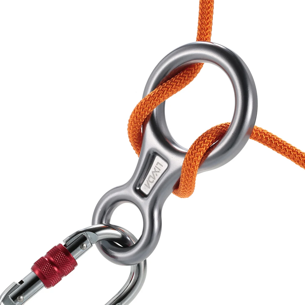 Lixada 35KN Rescue Рисунок 8 Descender открытый уплотнительное кольцо крюк страхующее