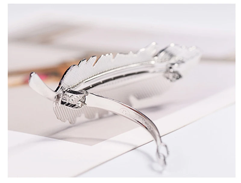 

F&U Zinc Alloy leaf Hairpins for Women Girls Zinc Alloy Big Leaf Hair Clips Pins Styling Headwear Fashion For Women