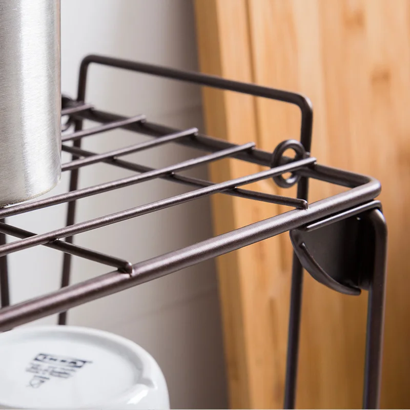 ORZ кухонный органайзер для хранения Складная полка в ванной стекируемая специй