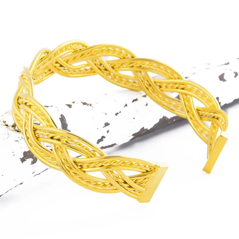 Ethlyn 2017 браслет в эфиопском стиле для женщин Золотой и медный девочек-подростков