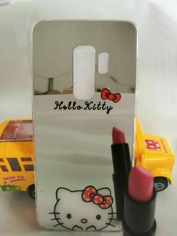 Note 8 note 9 For Samsung S9 Case Mirror Cartoon Hello Kitty Ring Holder Phone Plus S8 | Мобильные телефоны и аксессуары