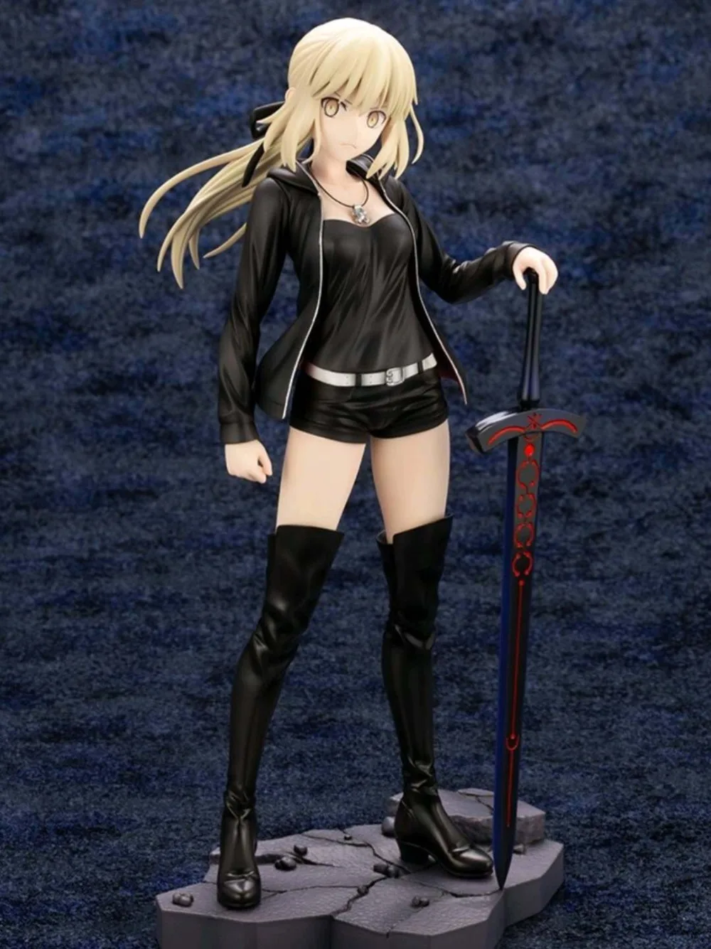 Fate Grand Order, 24 см, саблей, война Святого Грааля, FATE stay night, ПВХ фигурки, игрушки, Аниме фигурки, игрушки для детей - Цвет: black no retail box