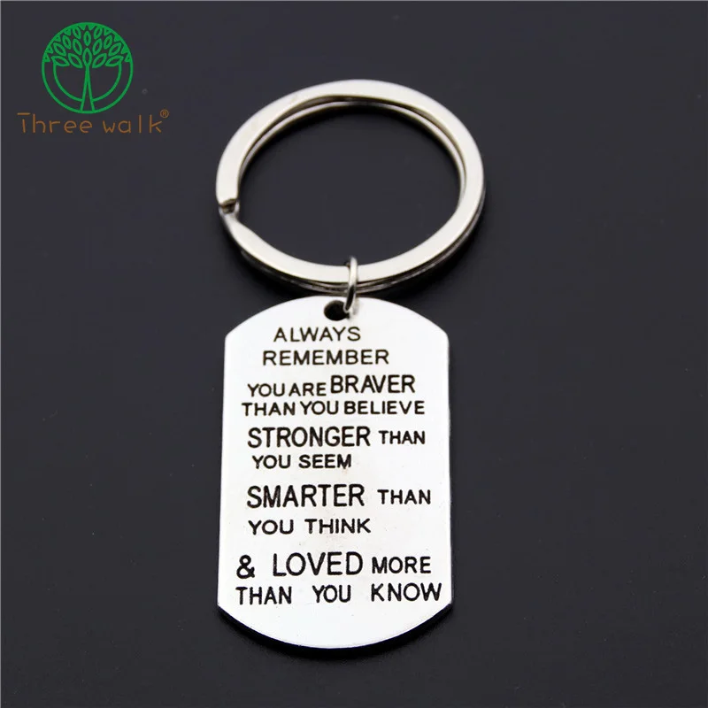 

Encouragement Keychain Heart Engraved Dream A Better One Man Woman Uplifting Jewelry Stainless Steel Key Fob