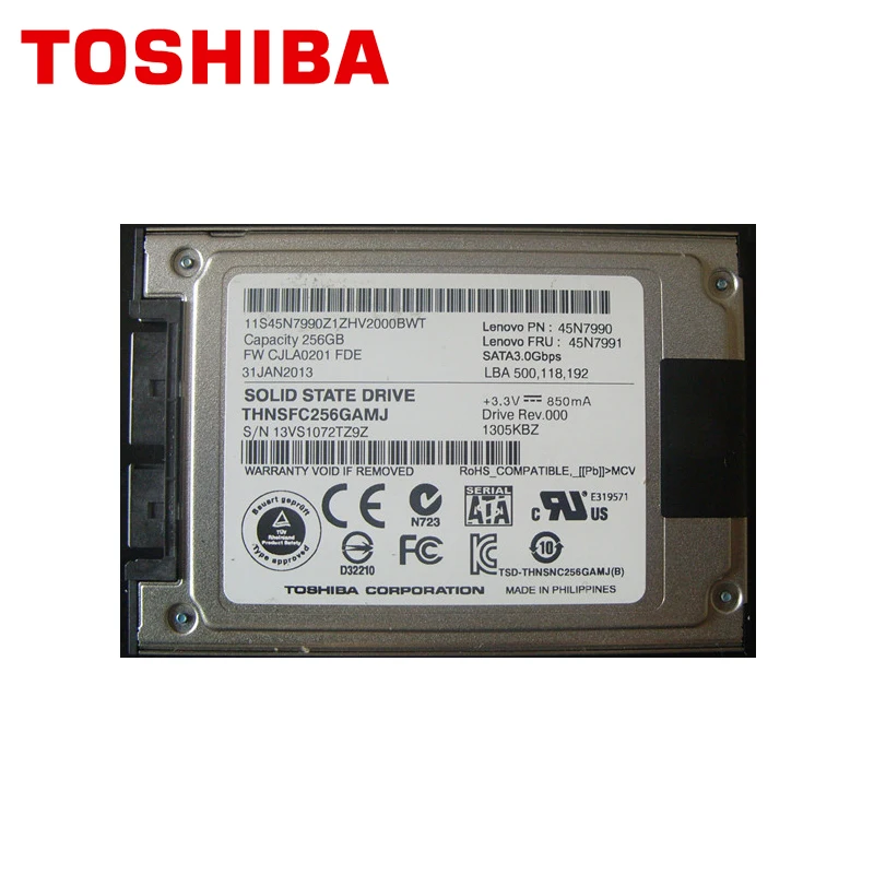 Твердотельный накопитель TOSHIBA Micro SATA 256 ГБ SSD 1 8 &quot256G для X300 X301 T400S T410S T410SI 2530P 2540P 2730P