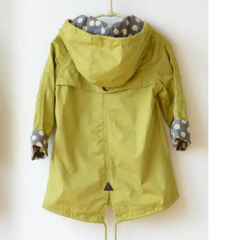 Модная повседневная одежда для детей 5-13 лет весенне-осенний Тренч девочек