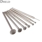 Алмазная шлифовальная головка DRELD, 7 шт., 1-8 мм, с креплением на концы, 2,35 мм, хвостовик, сферическая, вогнутая, Нефритовая резьба, боры для вращающегося инструмента Dremel