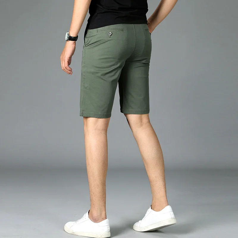 Summer Shorts Men Casual Regular Cotton Breathable Mens bermuda masculina Mid-waist Knee Length Cargo Big Size | Мужская одежда