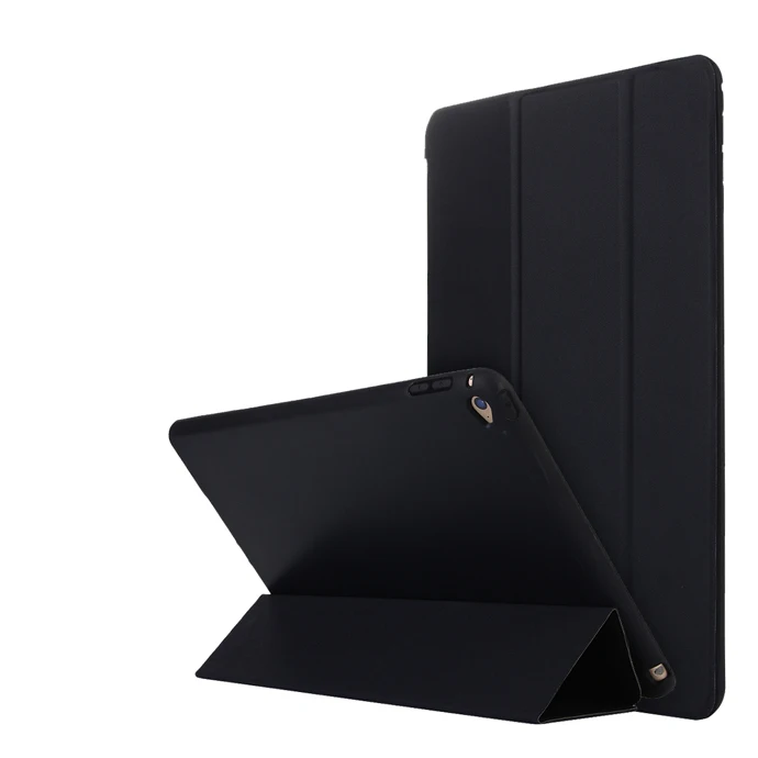 3 Folds Black Для iPad Air 2 Smart Cover Чехол преобразования с подставкой Ipad Air2 протектор A1566 A1567 Силиконовый Мягкий противоударный корпус - Цвет: 3 Folds Black