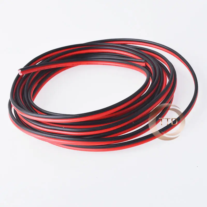 1 м 5 м 10 м 20 м 100 м, 2pin красный черный кабель, луженая медь 20AWG, ПВХ изолированный провод, электронный кабель, светодиодный кабель