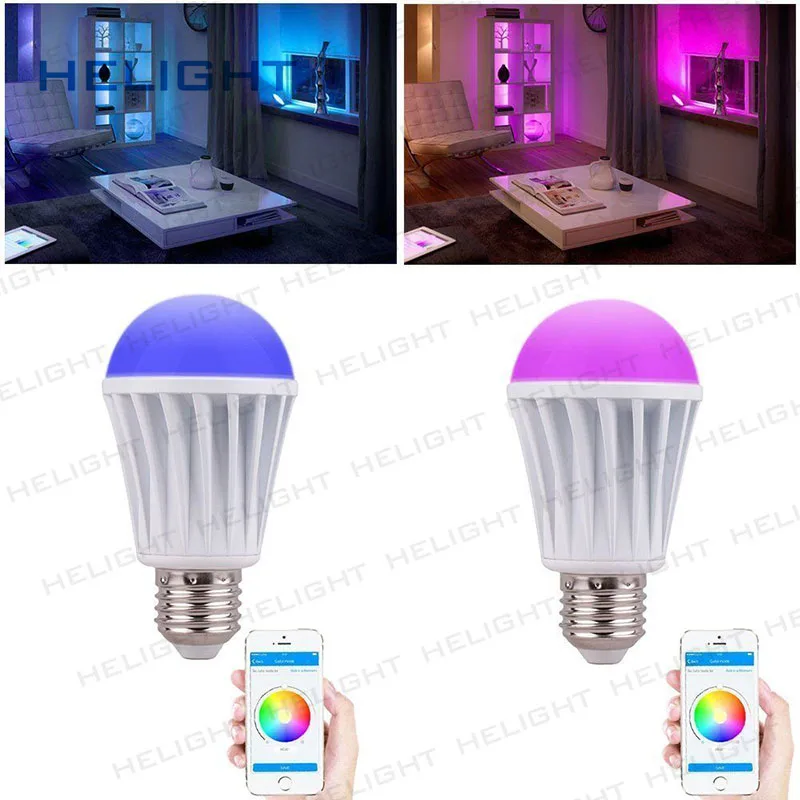 Bluetooth музыкальная Лампа 7 5 W E27 RGBW Led огни 4 0 интеллектуальные световые лампы Цвет