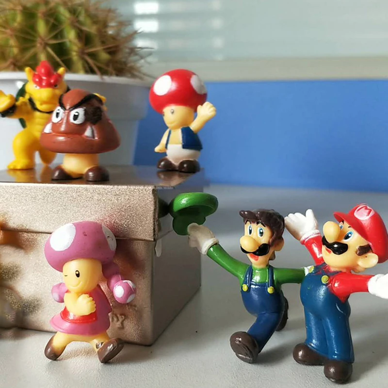 8 шт./компл. Супер Марио Bros фигурка Луиджи Теплозаправщик koopa король парк фигурки