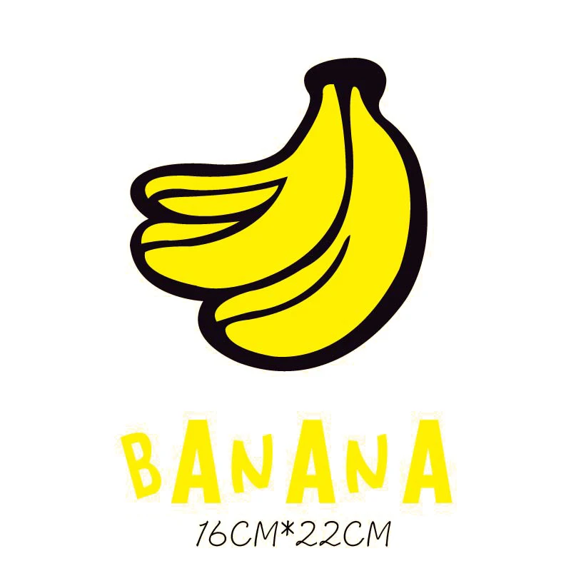 Banana Heat Transfers Iron On Patches For Jeans T-shirt DIY Craft Stickers Applications Clothes Decorative Appliques 47093 | Дом и сад