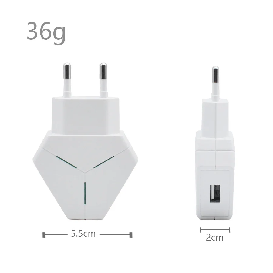 YUSEE LED Display 2 USB Phone Charger EU/US Plug The Max 2.1A Smart Fast Charging Mobile Wall for iPhone iPad Samsung | Мобильные