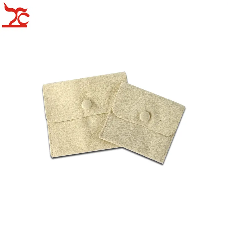 BEIGE Мини Мягкий бархатный мешочек для хранения ювелирных изделий, 5 цветов, фланелевый шарик, ожерелье, сумочка, браслет, органайзер, подарочная сумка - Цвет: BEIGE