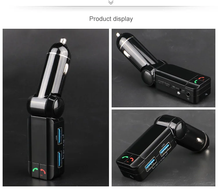 Car Bluetooth Handsfree Kit Charger Bluetoth MP3 Player Dual USB FM Transmitter LED Display | Автомобили и мотоциклы
