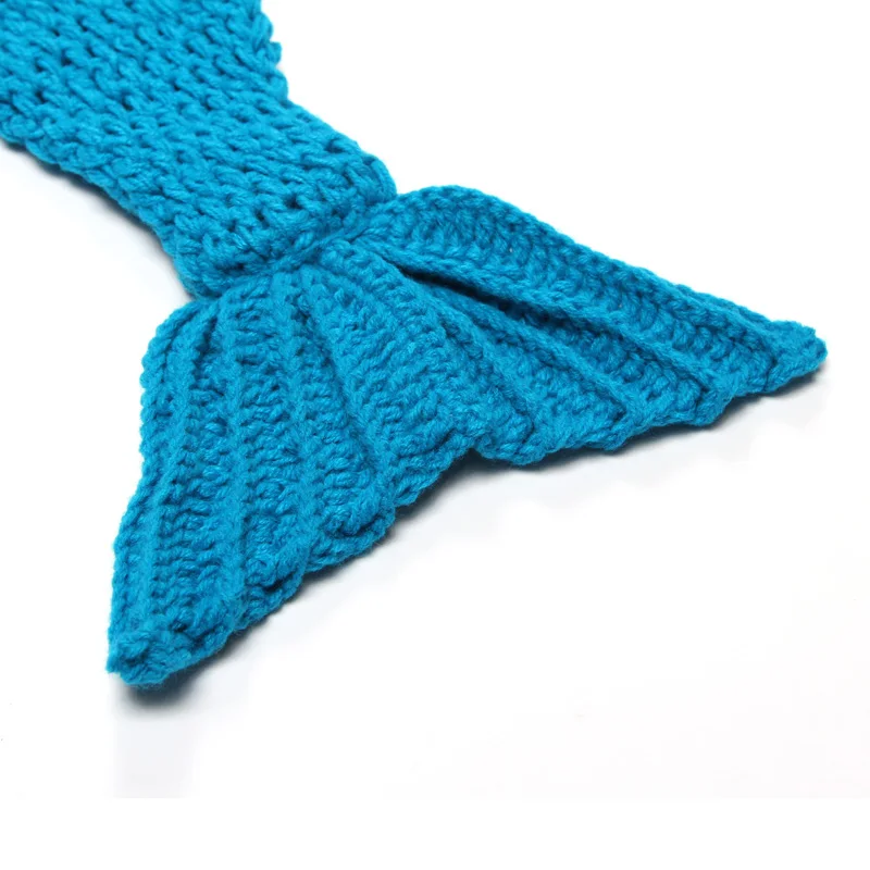 Милая вязаная вручную крючком одежда теплая шерстяная Русалка для малышей сто