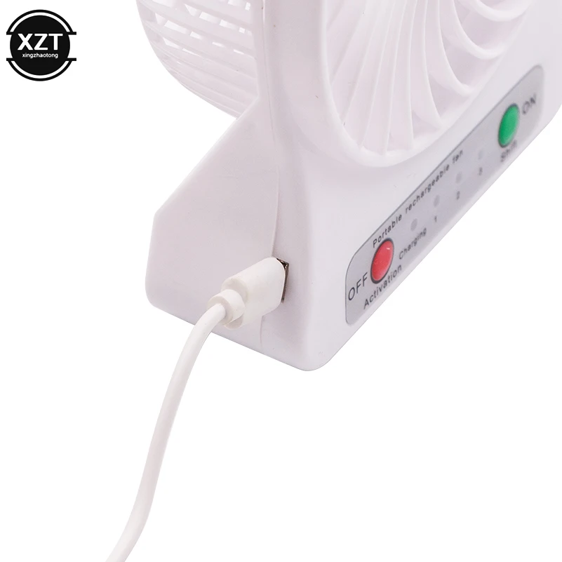 Mini Portable USB Fan LED Light Air Cooler Small Desk Rechargeable 18650 Battery Cooling Fan For for PC Computer Powerbank