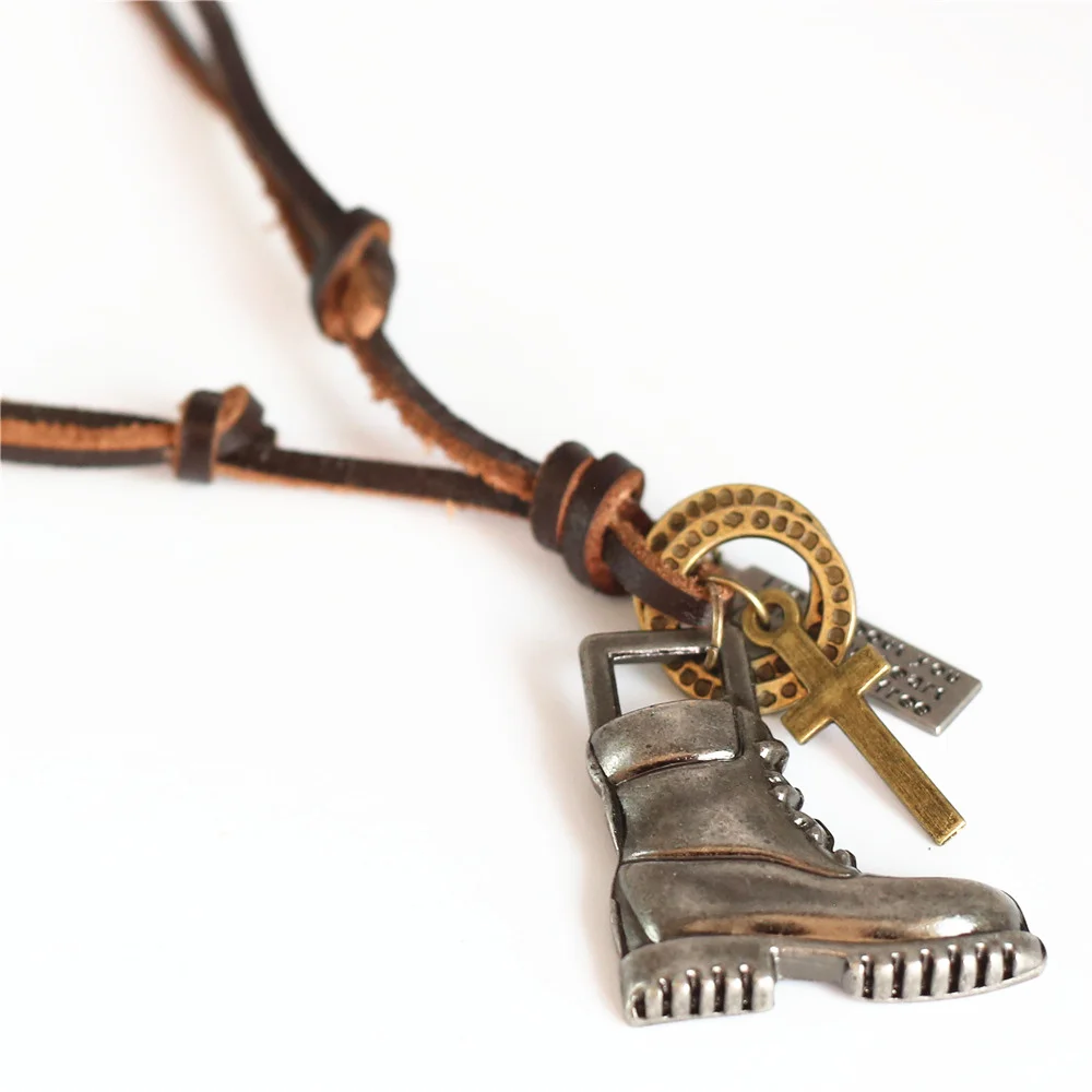 Ожерелье с подвеской крестом для мужчин и женщин длинная винтажная цепочка из