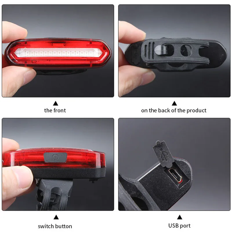 USB Перезаряжаемые велосипед светодиодный фонарь светильник велосипеда