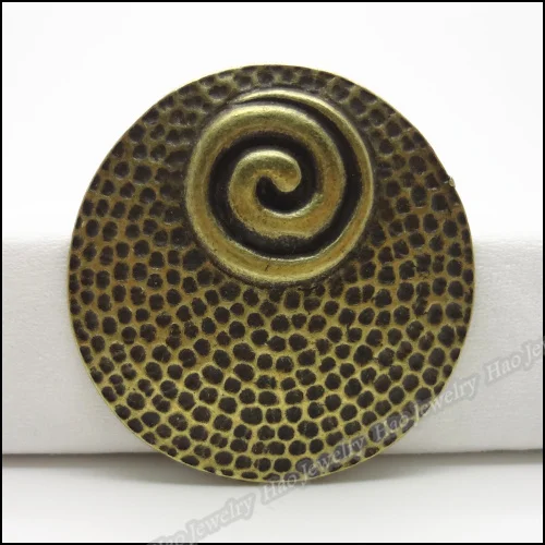 10 шт винтажные подвески Круг Кулон Античный бронзового цвета из цинкового сплава