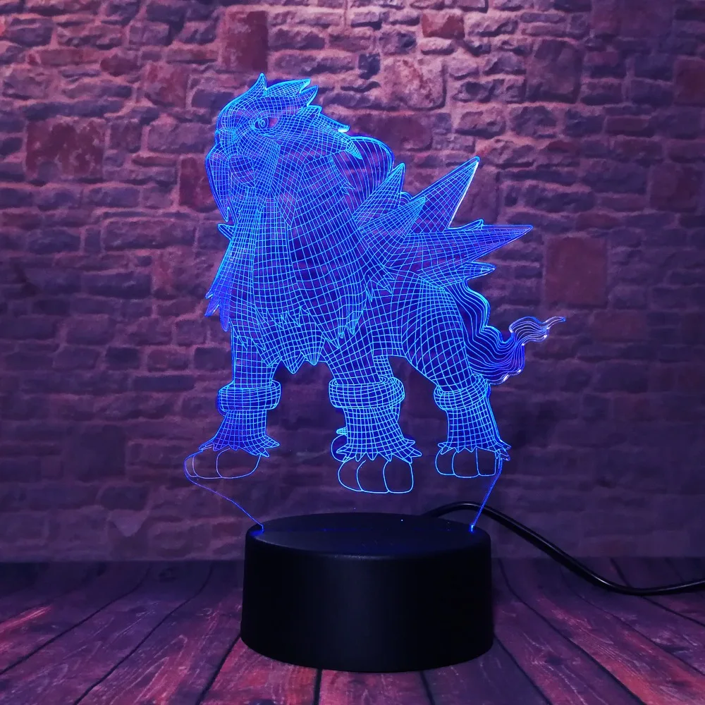 Покемон го 3D фигурка Umbreon Pokeball Bulbasaur Fire Dragon Valor Mystic 7 цветов Изменение ночник детские подарки