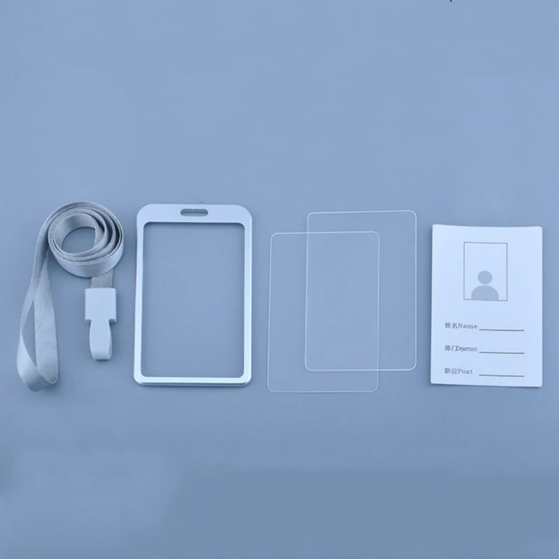 Novely металлический выдвижной значок простой прозрачный держатель для ID карты Пряжка Имя тег держатель для карт для подарков