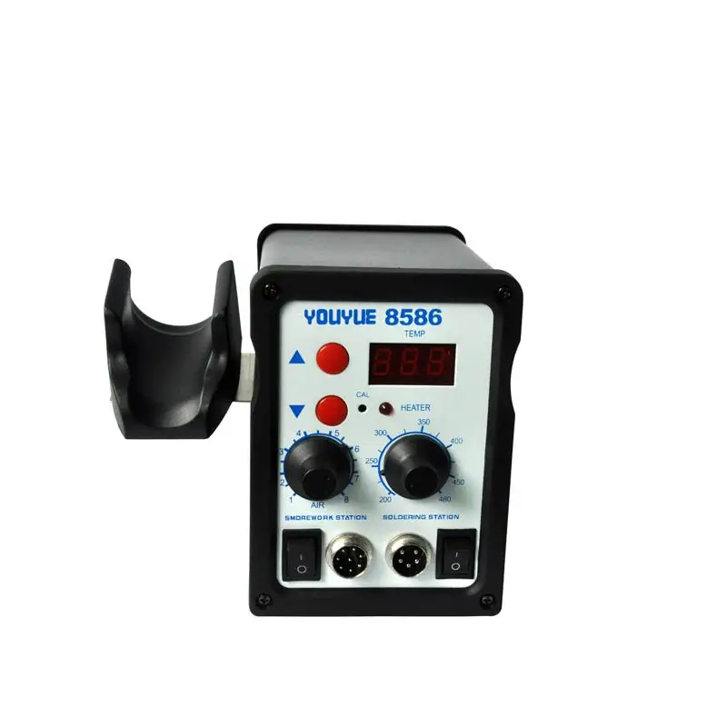 Паяльная станция 2 в 1 паяльник с тепловым феном сварочный для припоя IC SMD +