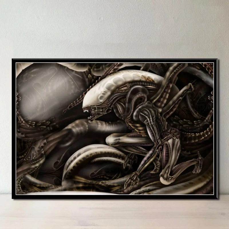 P723 Hr Giger Li II классический ужас инопланетянин фильм художественная Живопись