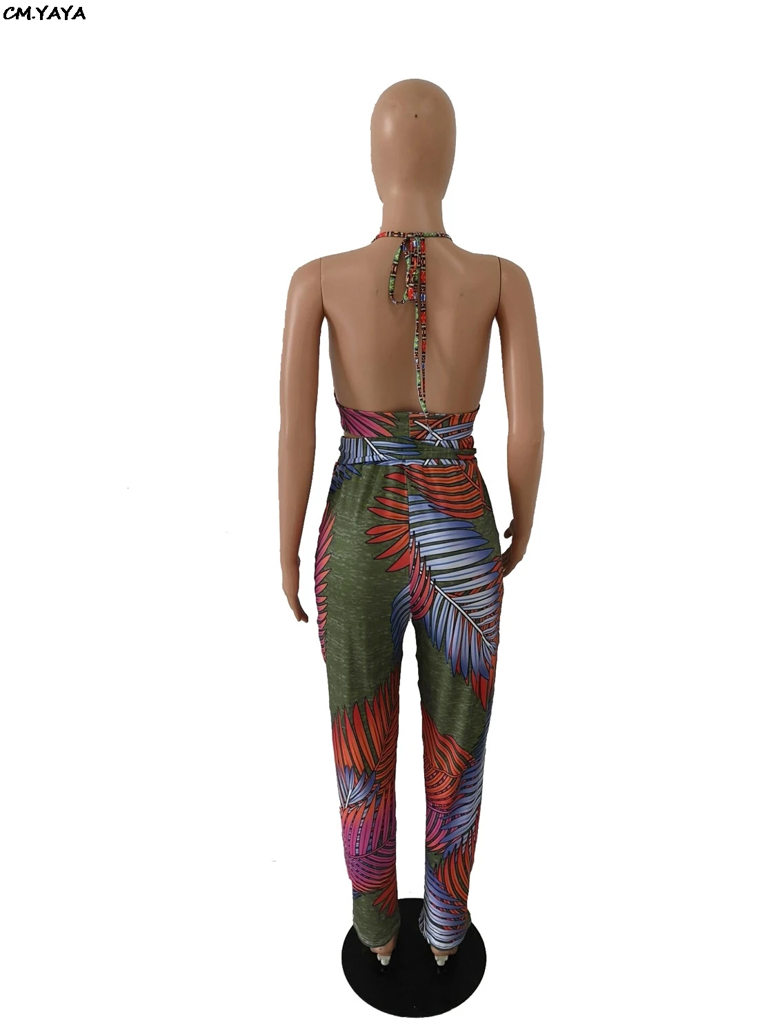 Женский пляжный костюм из двух предметов короткий топ с v-образным вырезом и