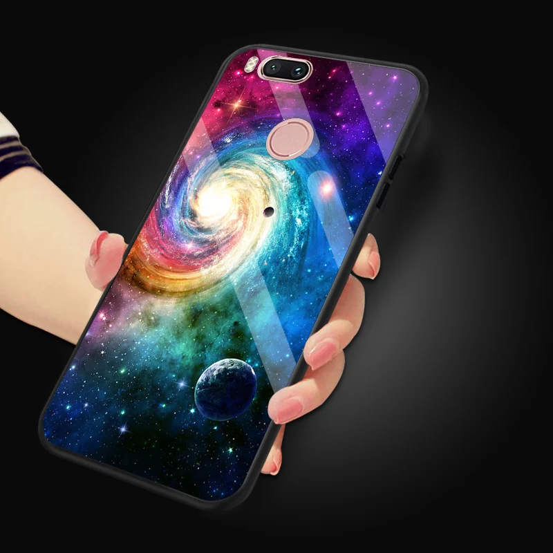 BoLi-Space05 Чехол для телефона из закаленного стекла s для Xiaomi mi Note 3 A1 5X mi 6 Cool Space чехол для Xiaomi mi Mix 2 mi x Evo Planet Stars задняя крышка - Цвет: BoLi-Space05