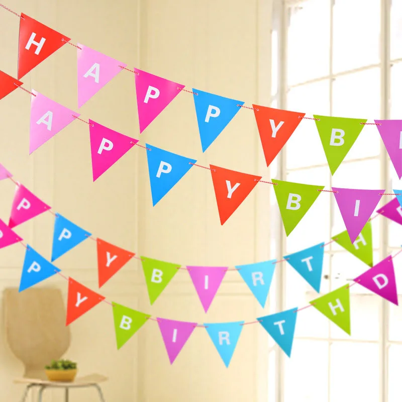 1 шт. сделай сам Радужный цвет 3 м полоса для надписей на день рождения английский