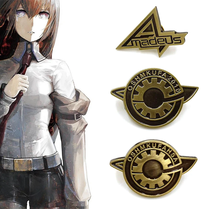 Игра Steins Gate Косплей бейдж брошь на булавке Makise Kurisu Labmen The Fate of Stone Door подарок