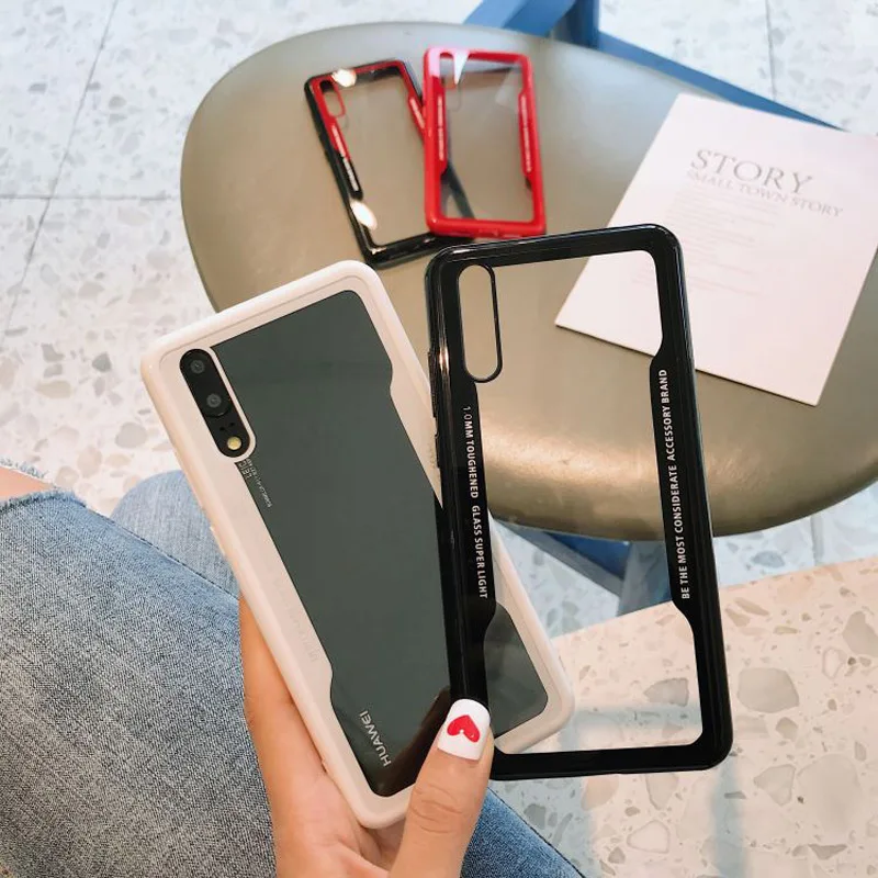 Прозрачный Акриловый чехол-накладка из поликарбоната для huawei P30 Pro P20 Lite P10 Mate20 10 Nova 4e 3i P smart чехол из мягкого ТПУ
